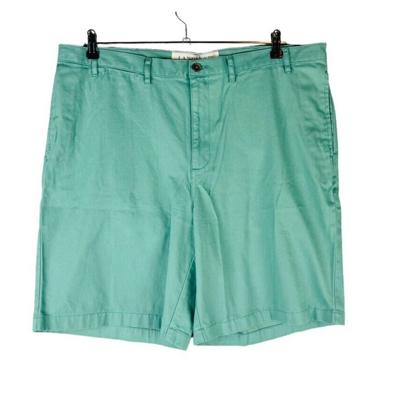Lands' End Mens Sz 42 Shorts The Legacy Chino Pockets Green - Picture 1 of 7